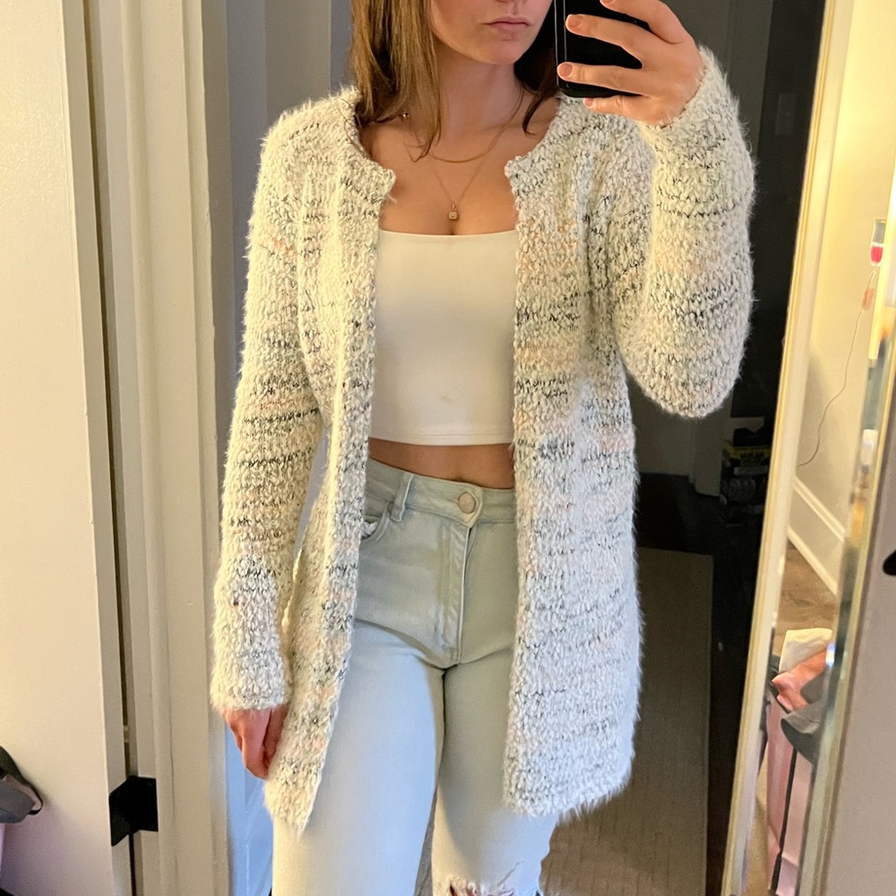 LOFT pastel knitted cardigan